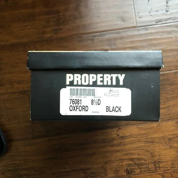 Mens Property brand black suede oxford shoes size 8.5 with box - Picture 5 of 9